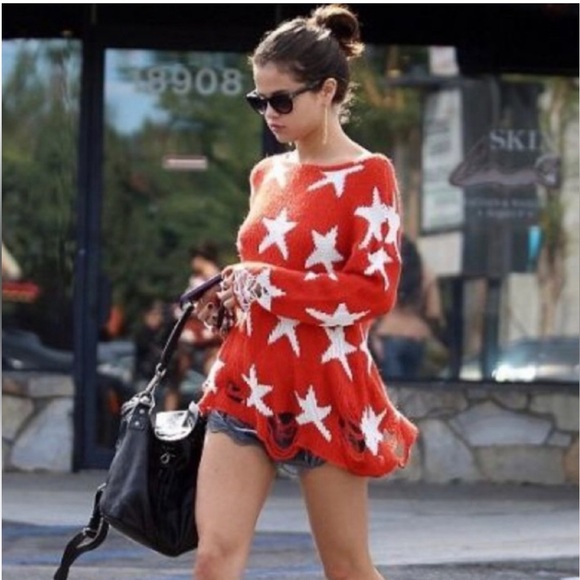 Wildfox Sweater XS Red ASO Taylor Swift Lagenlook Cottage Grunge Cabin Gorpcore - Picture 8 of 10